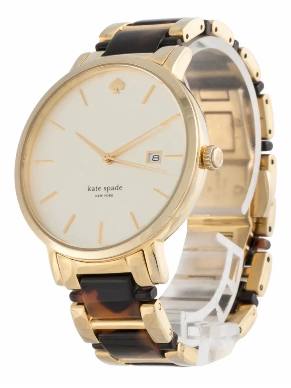 kate spade Gold and Tortoiseshell Gramercy Watch